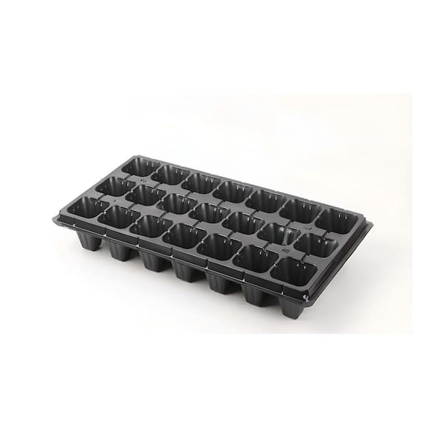 Wellco 21-Cell Black PVC Seedling Tray for Efficient Plant Growth (2-Pack)