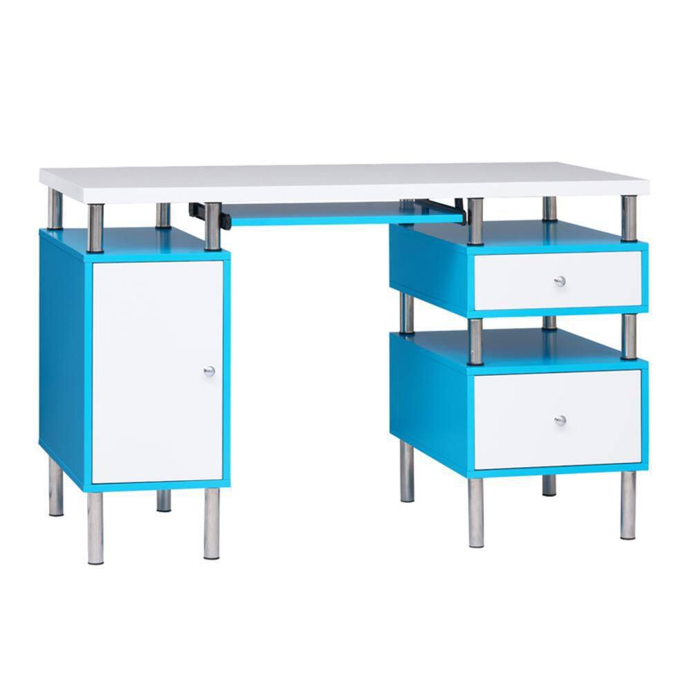 MAYKOOSH Contemporary 47.2 in. 2Tone Computer Desk for Home Office