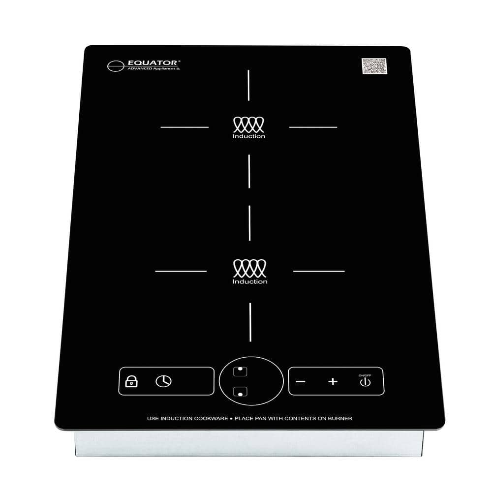 13 in. Induction Built-In Cooktop in Black with 2 Elements