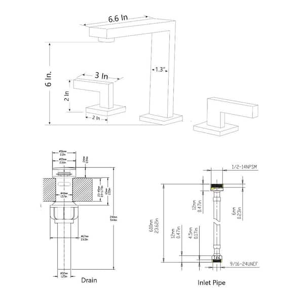 8 in. Widespread Double Handle Mid Arc Bathroom Faucet in Chrome