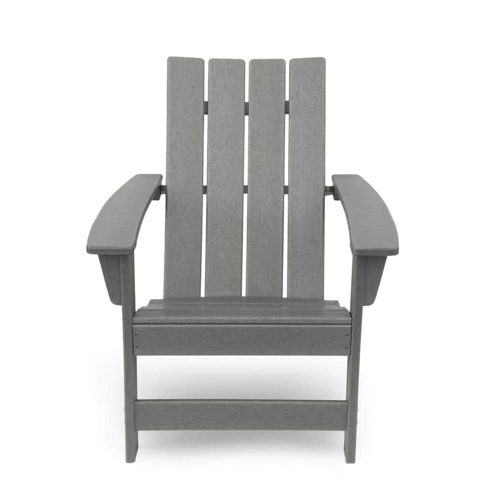 TIRAMISUBEST Gray Outdoor HDPE Plastic Adirondack Chair W1608XY70391   Plastic Adirondack Chairs W1608xy70391 64 1000 