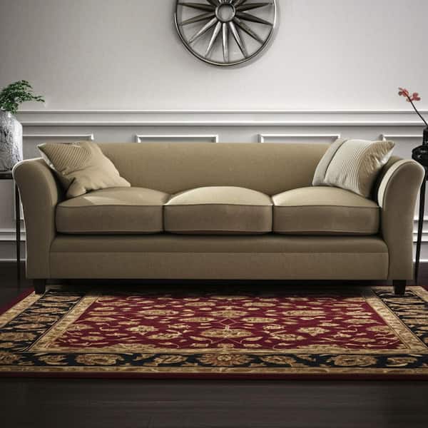 Black 5 x 8 ft. Tufted Oriental Rectangle Indoor Area Rug