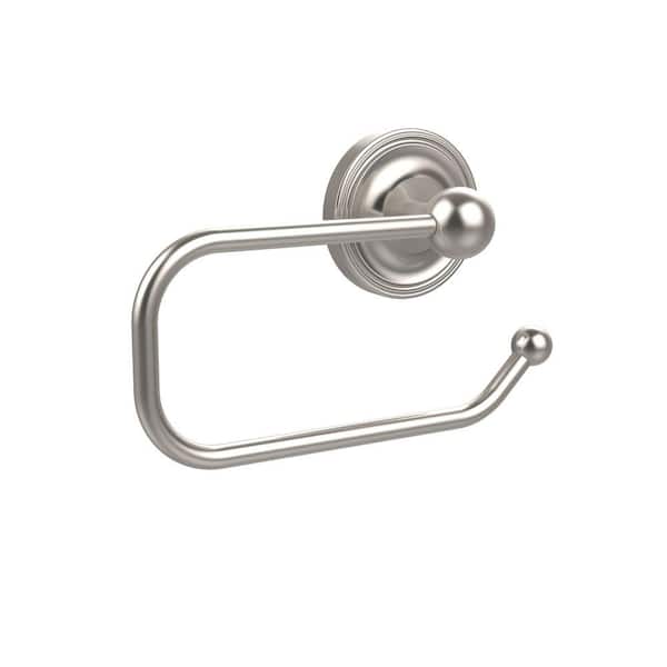 Allied Brass Prestige Regal Collection European Style Single Post Toilet Paper Holder in Satin Nickel
