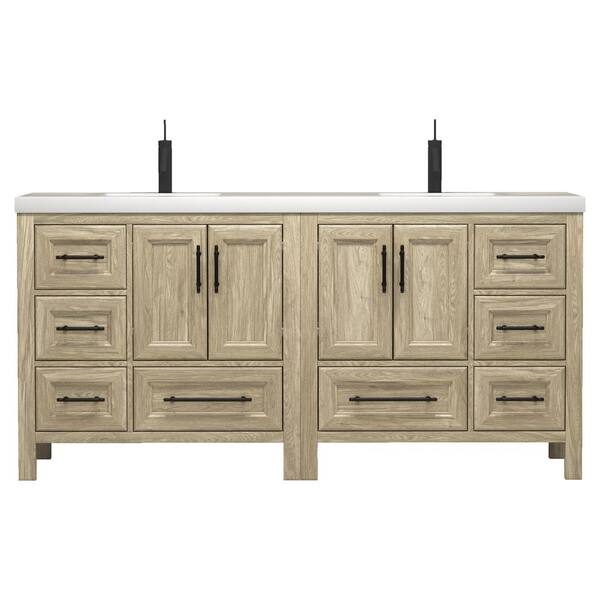 BV Better Vanity VIV 71 in. W x 20 in. D x 35 in. H Double Sink ...