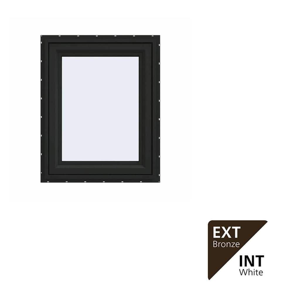 JELD-WEN 30 in. x 36 in. V-4500 Series Bronze FiniShield Vinyl