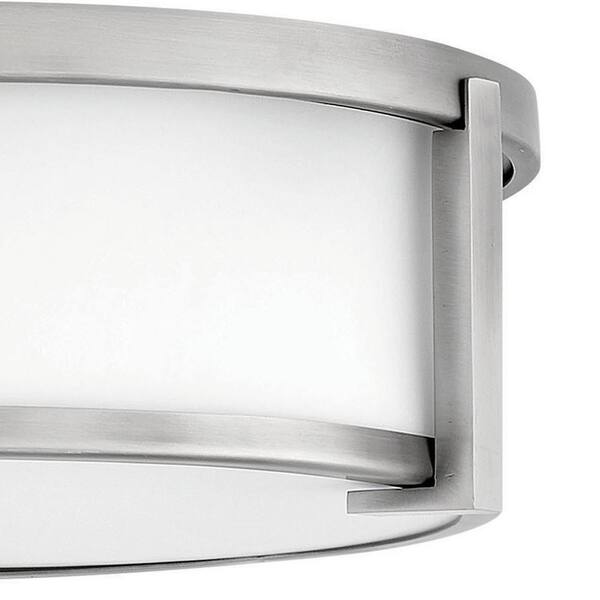 HINKLEY - Lowell 16.0 in. 3-Light Antique Nickel Flush Mount