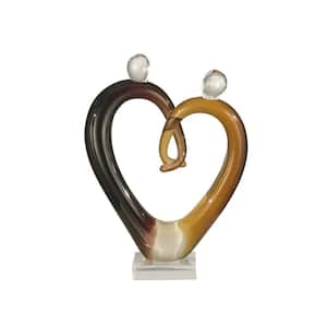 Hearts Handcrafted Art Glass Sculpture
