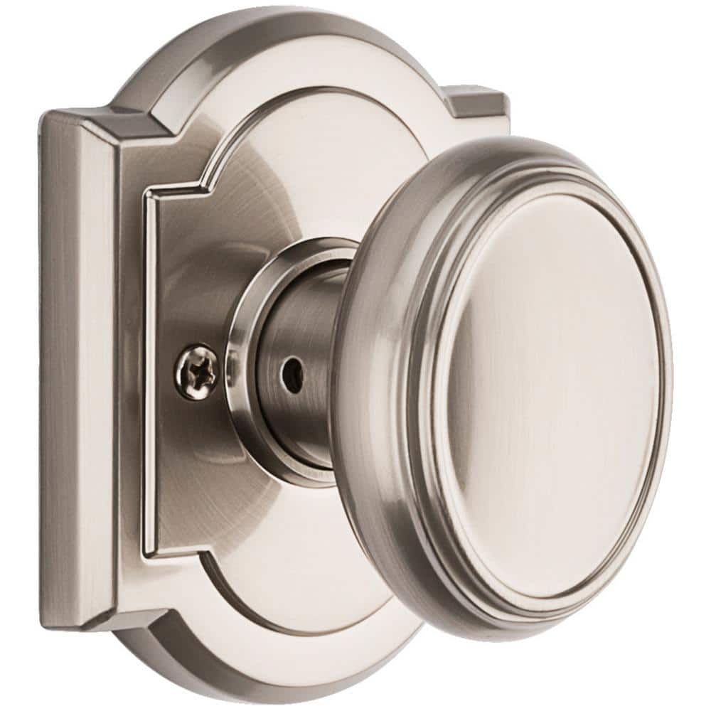 Baldwin Prestige Carnaby Satin Nickel Dummy Door Knob 351CYK ARB 15 CP