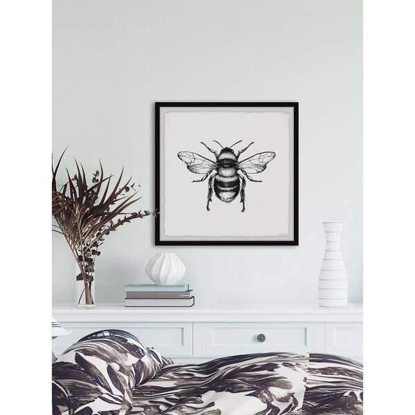Bee Happy Framed Print - 24 x 24