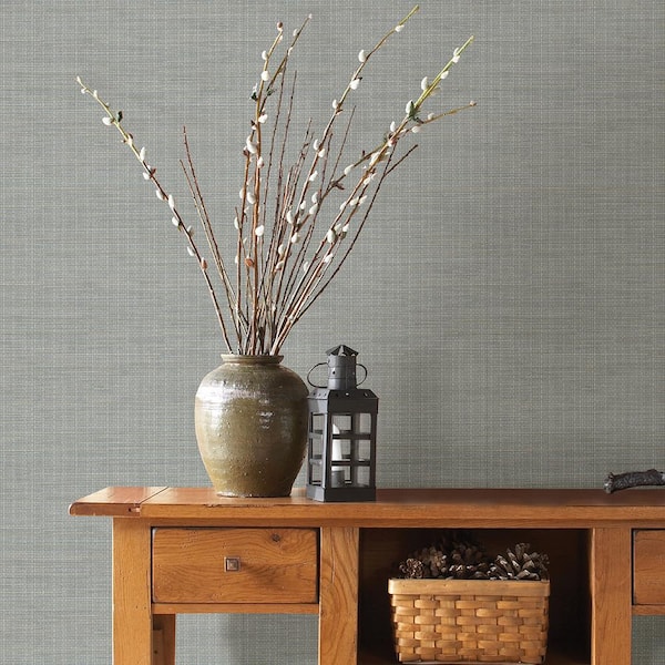 Kent Grey Grasscloth Paper Strippable Roll (Covers 56.4 sq. ft.)