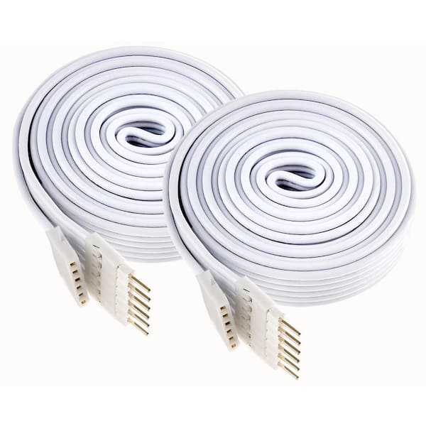 LITCESSORY Extension Cable for Nanoleaf Essentials Lightstrips (3.3 ft. 2 Pack, White)