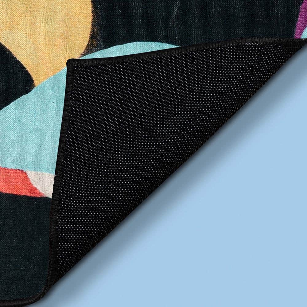 Life's a Beach Multicolor Synthetic Abstract Rectangular Area Rug