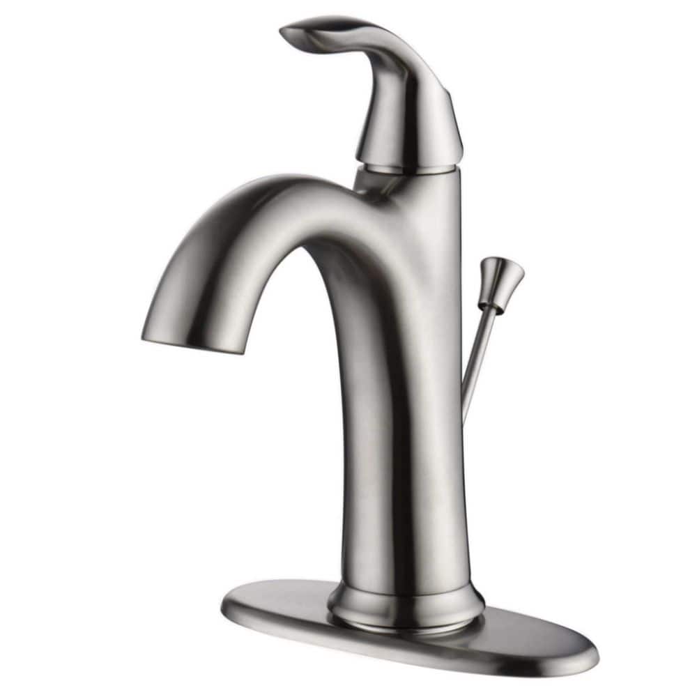 Stilleto Single-Handle Lavatory Mid-Arc Single Hole Bathroom Sink Faucet in Brushed Nickel price history on PriceWatchPro