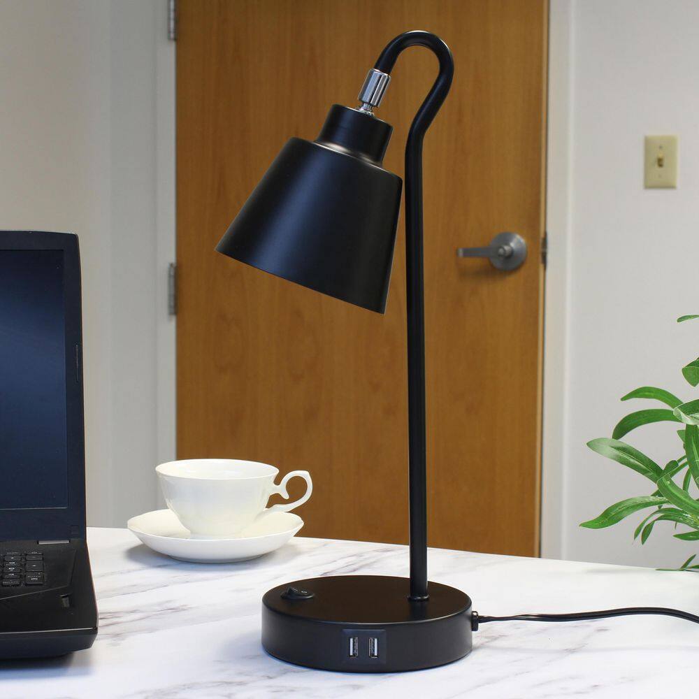 16 Sleek Essentials Looped Desk Lamp with USB Ports, Black for Dorm or Office price history on PriceWatchPro