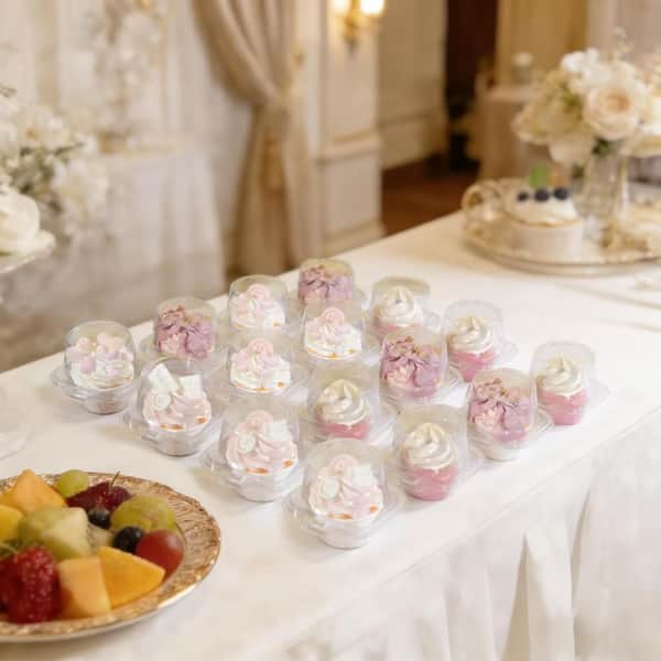 3.2 in. Individual Stackable Cupcake Containers Plastic Cupcake Boxes for Home Baking, Clear (100-Pack)