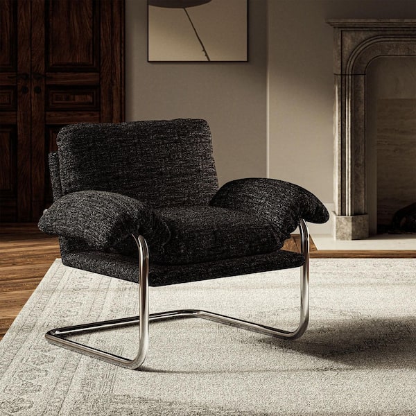 MODWAY Modway Ansel Boucle Accent Chair in Charcoal