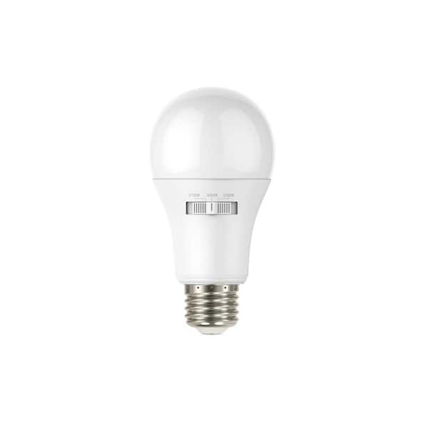 100-Watt Equivalent A19 E26 Base Non-Dimmable LED Light Bulb with Selectable Color Temperature (4-Pack)