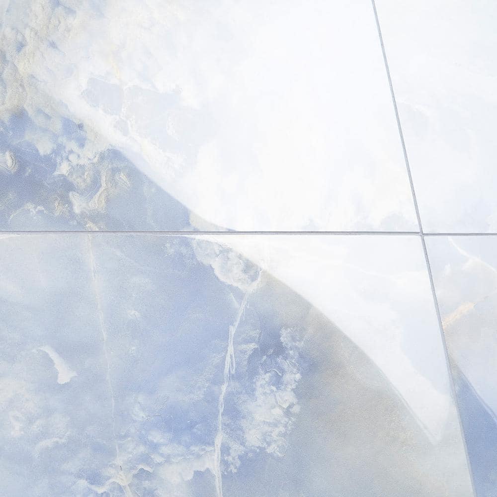 Selene Blue Onyx 24" x 48" Polished Porcelain Tile