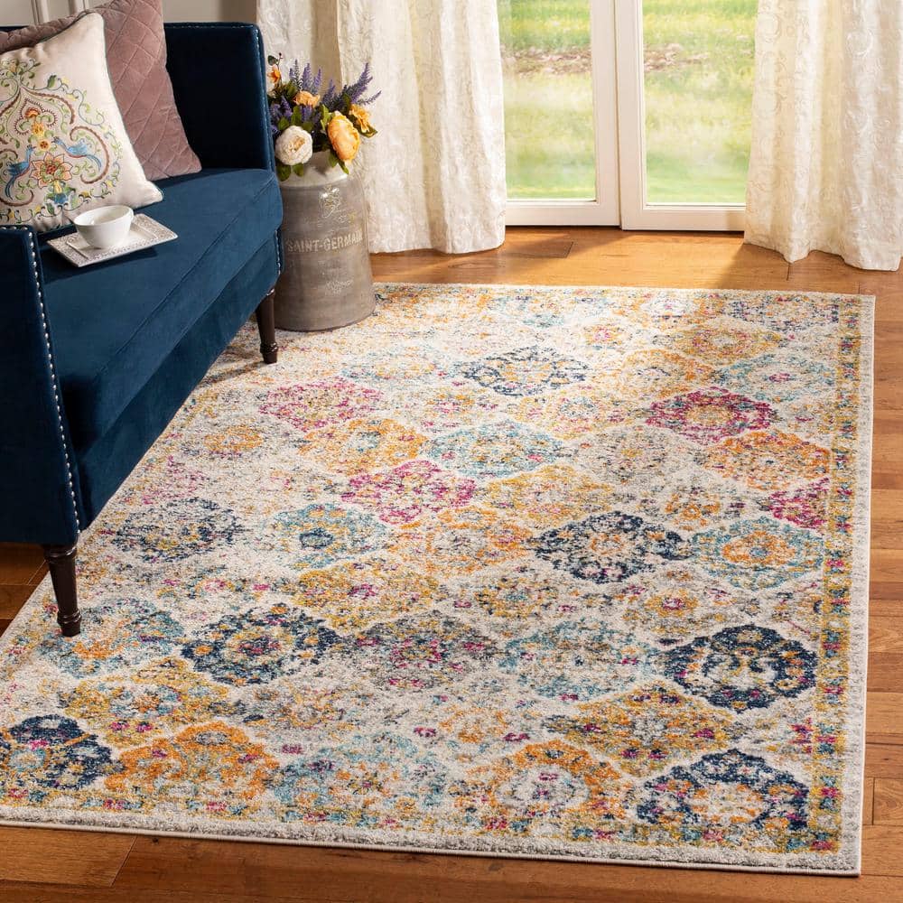 Reversible Hand-Knotted Blue Cotton & Synthetic 8' x 10' Area Rug