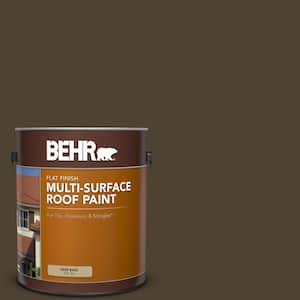 1 gal. #MS-90 Deep Chocolate Flat Multi-Surface Exterior Roof Paint
