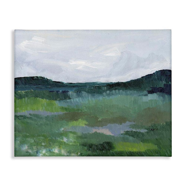 Stupell Industries Brushed Tranquil Landscape by Nikita Jariwala Unframed Nature Graphic Art Print 16 in. x 20 in.