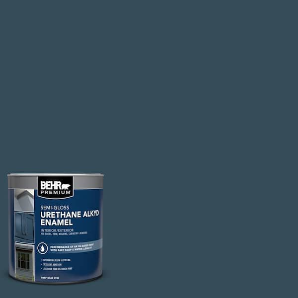 1 qt. Home Decorators Collection #HDC-CL-28 Nocturne Blue Semi-Gloss Enamel Urethane Alkyd Interior/Exterior Paint