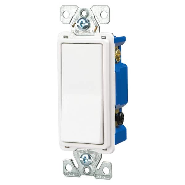 Eaton 15 Amp 4-Way Rocker Decorator Switch, White