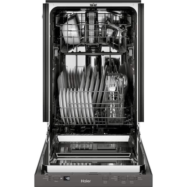Haier 18 in. Top Control Built-In Dishwasher in Stainless Steel with  3-Cycles QDT125SSLSS - The Home Depot