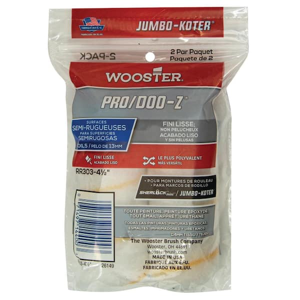 4-1/2 in. x 1/2 in. Jumbo-Koter Pro/Doo-Z High-Density Woven Roller Cover (2-Pack)