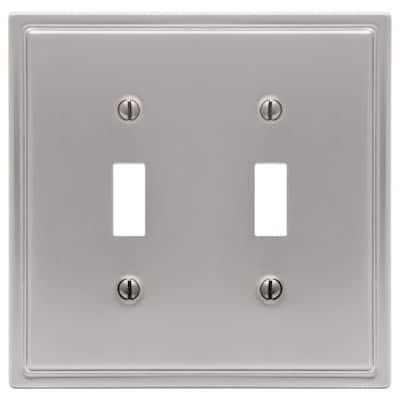 Hampton Bay Metallic 2 Gang Toggle Steel Wall Plate - Aged Bronze 163TTDBHB