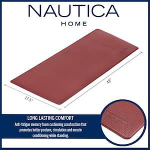 Red 17.5 in. x 48 in. PVC Embossed Anti-Fatigue Mat