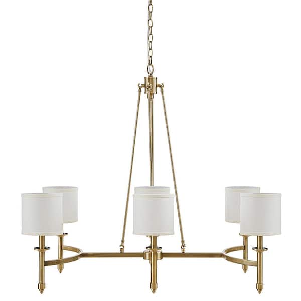 Elegenza 6-Light Antique Gold Chandelier