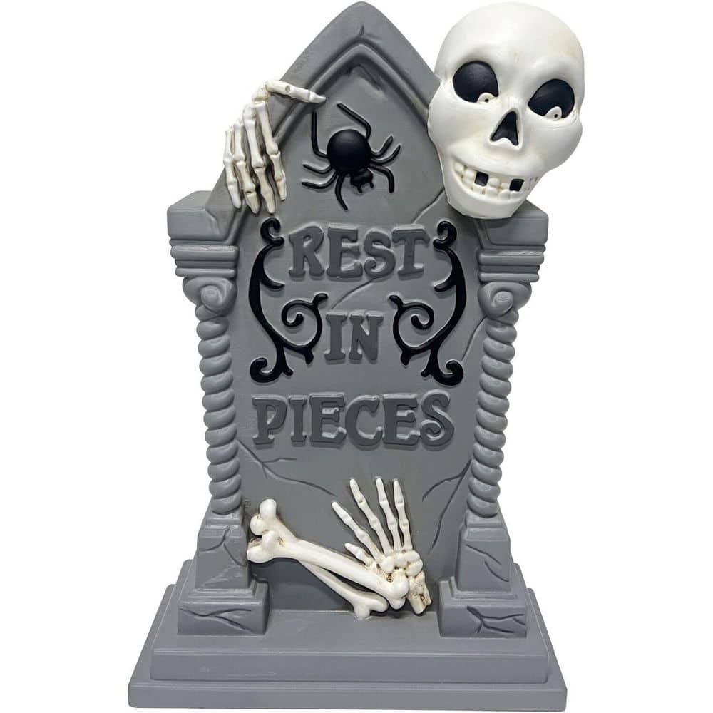 Tomba Gonfiabile Per Halloween Con Pipistrello – 1,2 Mt – Con Luci LED – Decorazione Da Esterno - 4