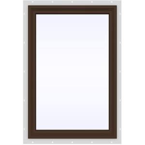 23.5 in. x 35.5 in. V-2500 Series Brown Painted Vinyl Picture Window w/ Low-E 366 Glass