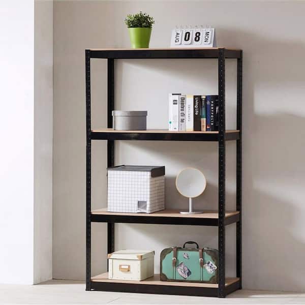 Dropship Home Office 4-Tier Bookshelf, Simple Industrial Bookcase