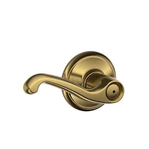 Flair Antique Brass Privacy Bed/Bath Door Handle