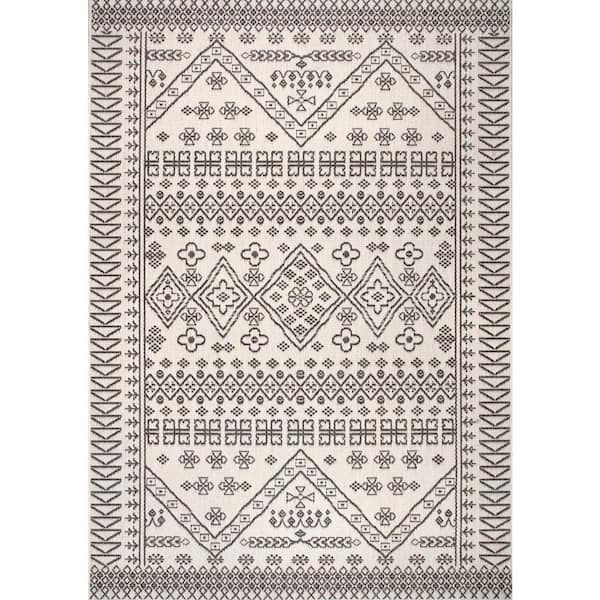 Kandace Ivory 10 ft. x 14 ft. Indoor/Outdoor Patio Area Rug
