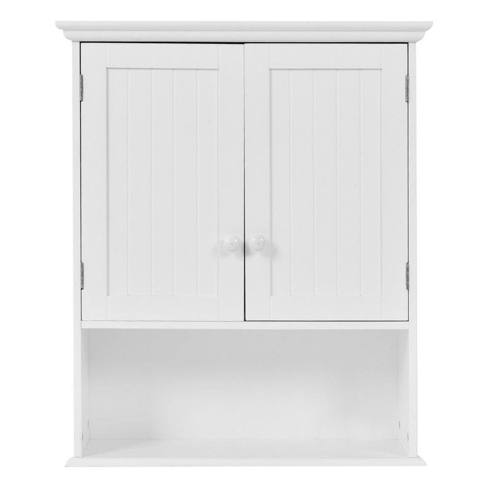 Glacier Bay 23.1 in. W x 27.9 in. H White Rectangular Medicine Cabinet  without Mirror with Adjustable Shelves 45396 - The Home Depot