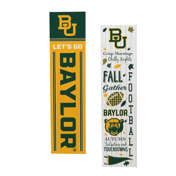 47 in. Double-Sided Leaner Fall Seasonal Porch Sign, Baylor University