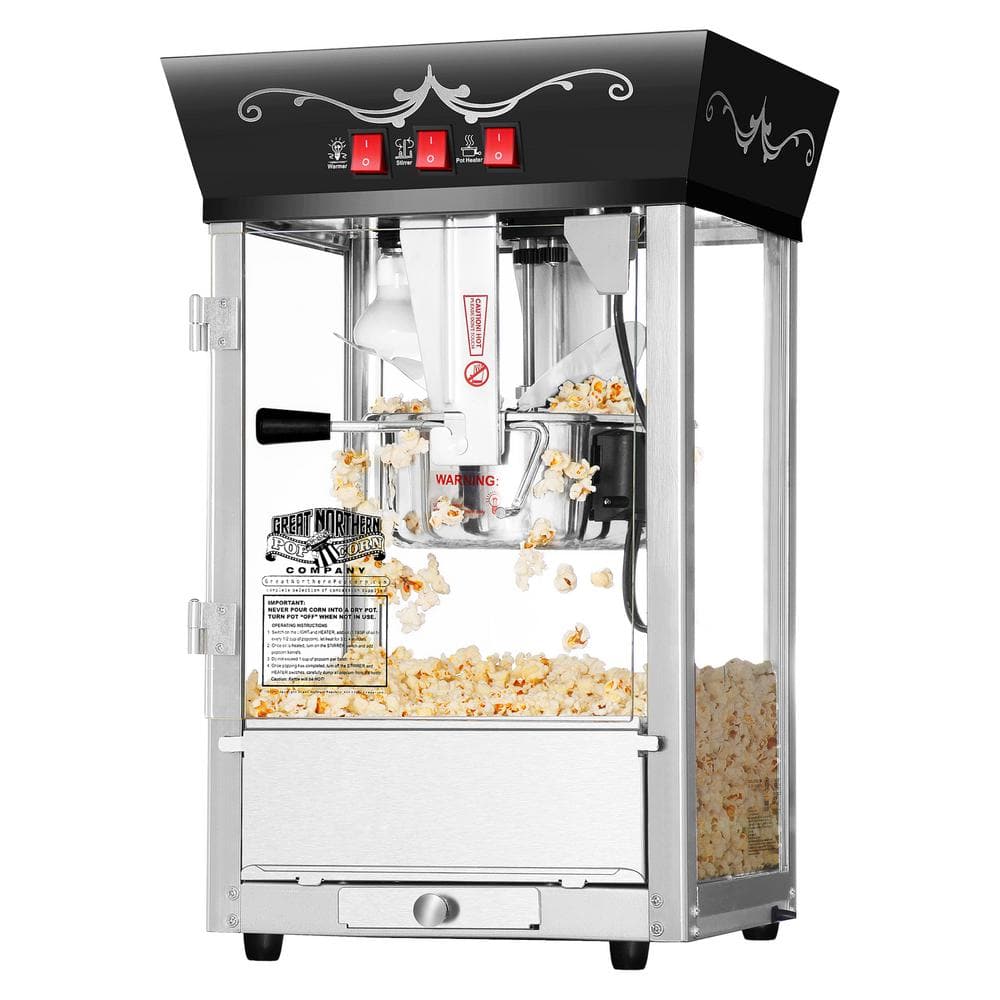Matinee Movie 8 oz. Antique Black Countertop Popcorn Machine