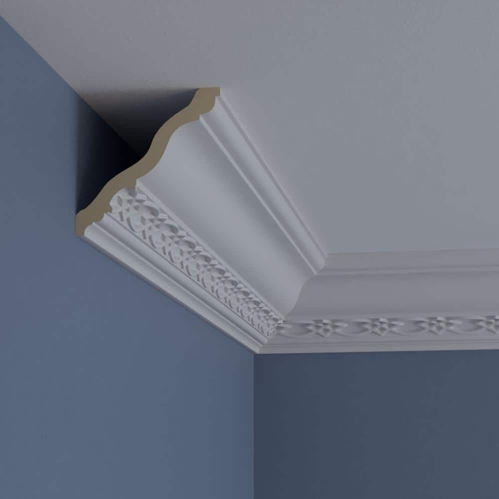 Primed Polyurethane Decorative Crown Moulding 94.5"