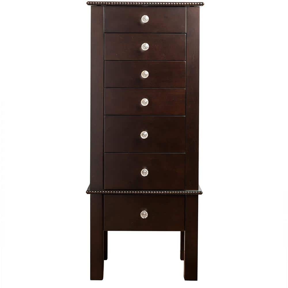 HIVES HONEY Crystal Espresso Jewelry Armoire, Brown -  1004-283