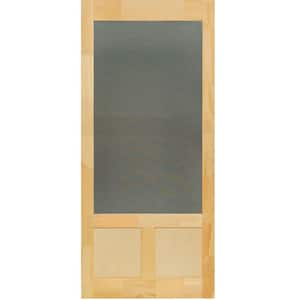 30 in. x 80 in. Elmwood Natural Pine Screen Door