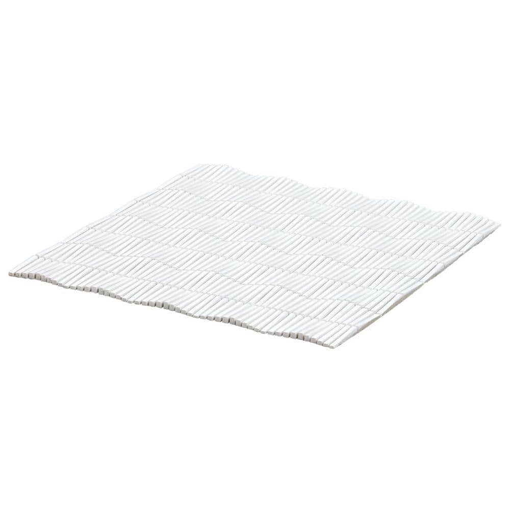 Blaze Keys White Linear Resin Mosaic Wall Tile