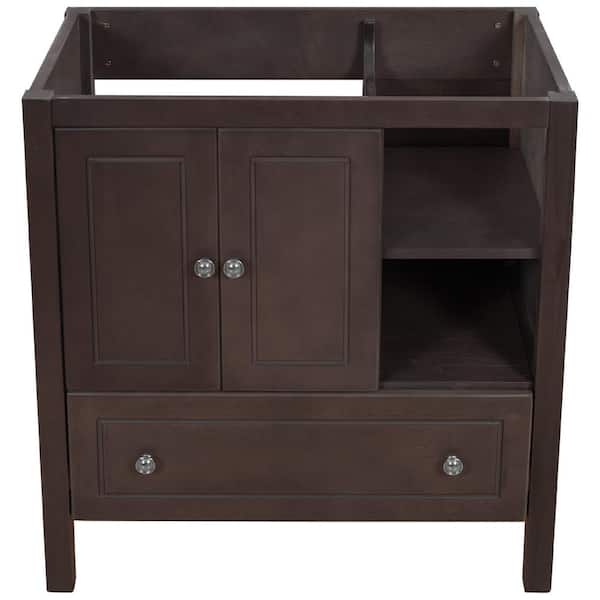 AOPSPS 30 in. W x 18.03 in. D x 32.13 in. H Bath Vanity Cabinet without Top in Brown