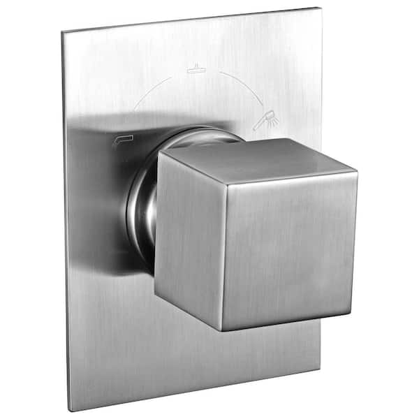 ALFI BRAND Single-Handle Shower Diverter with Sleek Modern Design in Brushed Nickel