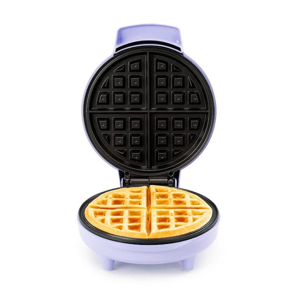 Courant 750 Watts Single Waffle White Belgian Waffle Maker 7 in. Round Waffles in Less Then 5-Minutes Delicious Waffles