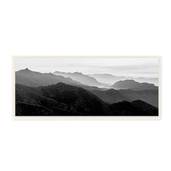 Stupell Industries Misty Sky Mountain Landscape Black Photography By Danita Delimont Unframed Print Nature Wall Art 7 in. x 17 in.