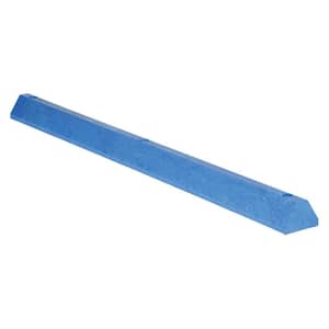 Recycled 72 in. Blue Plastic Car Stop
