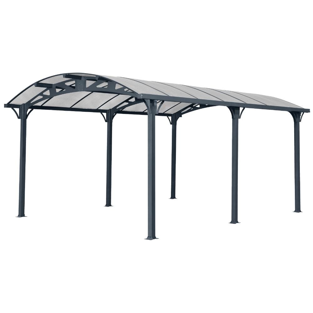 12 ft. W x 16 ft. D Aluminium Outdoor Arch Carport with Aluminum Frame and Polycarbonate Panels Car Port price history on PriceWatchPro